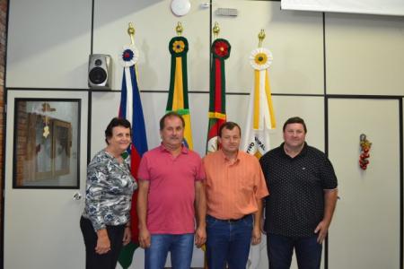Mesa Diretora 2018 (Da esquerda para a direita: Veleda, Vice-presidente; Adair, Presidente; Valmir, Secretário e Marcos, Vice-secretário.